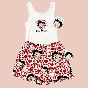 BETTY BOOP You Wish Graphic Sleepwear Pj Pajamas Women’s Size Medium & Small NEW